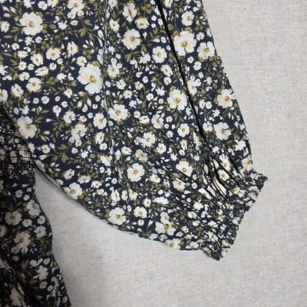 Old Navy Wildflower Floral Tiered Short Sleeve Fit Flare Maxi Dress Sz 4X Black - Picture 13 of 13